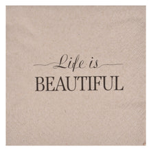 Lade das Bild in den Galerie-Viewer, 2er Set Cocktailserviette Life is beautyful 40 Stk.