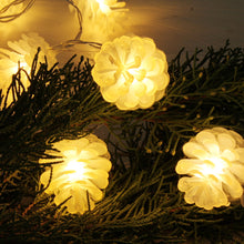 Lade das Bild in den Galerie-Viewer, 2er Set LED Lichterkette Tannenzapfen Weiß Warmweiß
