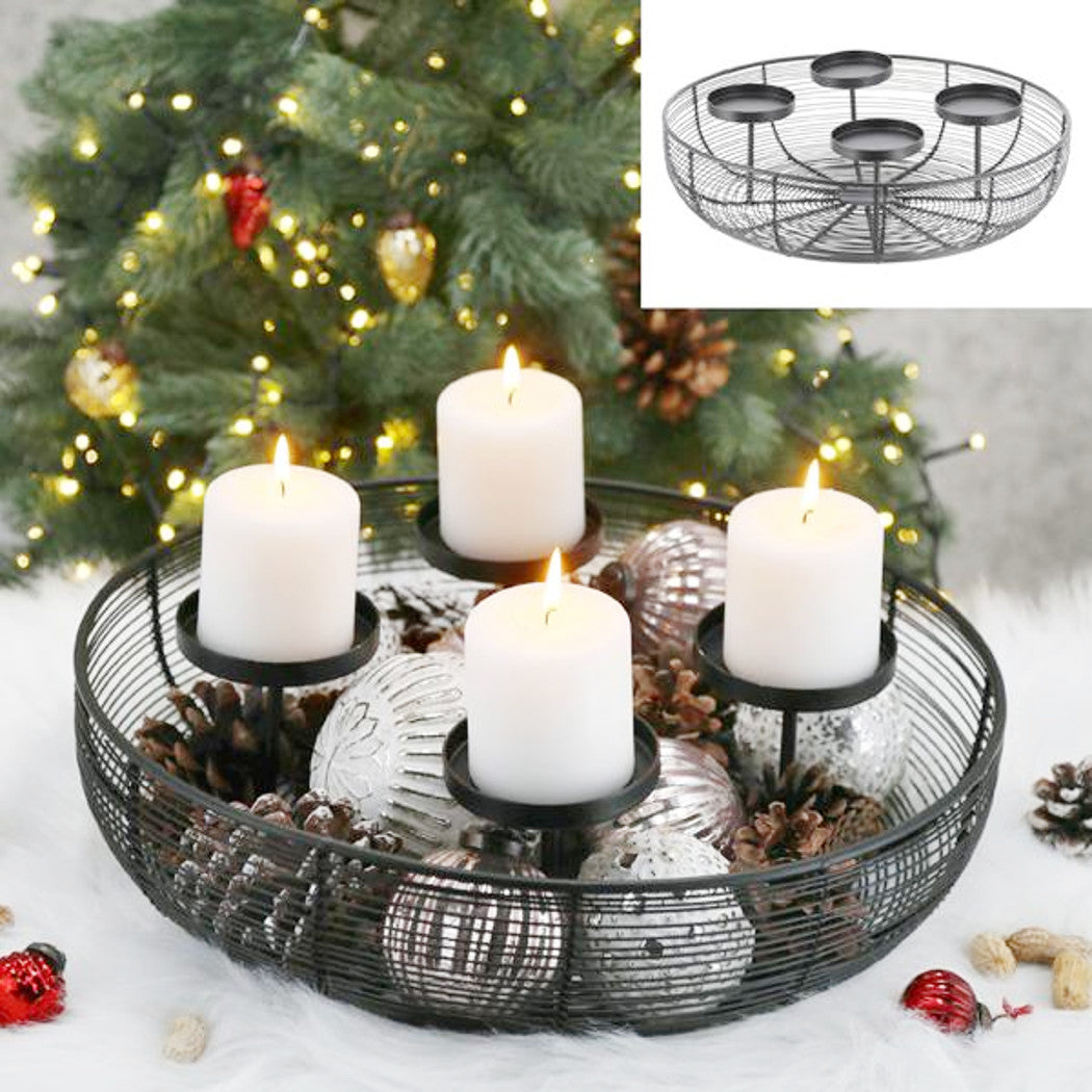 Adventskrant Metall Schwarz – Macosa Home
