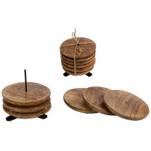 Lade das Bild in den Galerie-Viewer, Untersetzer Mangolholz mit Deckelhalter 6 Stück