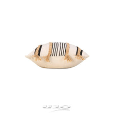 Lade das Bild in den Galerie-Viewer, Kissen Beige Schwarz Jute 30 x 50 cm