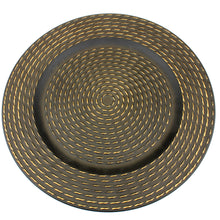 Lade das Bild in den Galerie-Viewer, 2er Set Platzteller schwarz/gold
