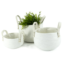 Lade das Bild in den Galerie-Viewer, Pflanzenkorb 3 set - weiß