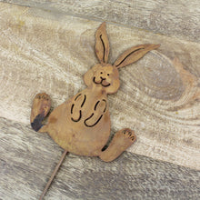 Lade das Bild in den Galerie-Viewer, Pflanzenstecker Rost Osterhase 2er Set