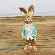 Lade das Bild in den Galerie-Viewer, Hasenkind vintage Gold Türkis