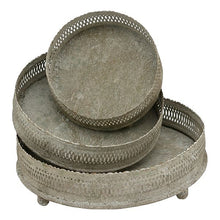 Lade das Bild in den Galerie-Viewer, 3er Set Tablett, Antikgrau