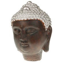 Lade das Bild in den Galerie-Viewer, Buddha Kopf braun Silber