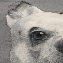 Lade das Bild in den Galerie-Viewer, Kissenhülle Hund Grau Weiß 60 x 60