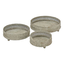 Lade das Bild in den Galerie-Viewer, 3er Set Tablett, Antikgrau