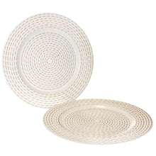 Lade das Bild in den Galerie-Viewer, 2er Set Platzteller Weiß, Gold