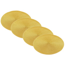 Lade das Bild in den Galerie-Viewer, 4er Set Platzset rund Senfgelb Kunststoff