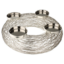 Lade das Bild in den Galerie-Viewer, Adventskranz Metall 37 cm anthrazit grau