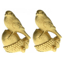 Lade das Bild in den Galerie-Viewer, 2er Set Dekovogel Gold Polyresin