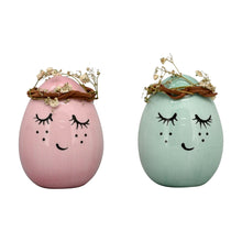 Lade das Bild in den Galerie-Viewer, 2er Set Dekoei Porzellan Blau Pink 8 cm