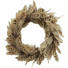 Lade das Bild in den Galerie-Viewer, Federkranz braun 15 cm