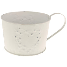 Lade das Bild in den Galerie-Viewer, Blumentopf, Blechtasse Weiß