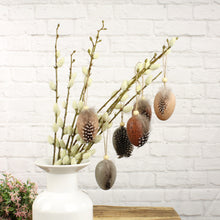 Lade das Bild in den Galerie-Viewer, Ei-Hänger, 6er Pack mit Feder