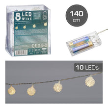 Lade das Bild in den Galerie-Viewer, Lichterkette Drahtkugeln