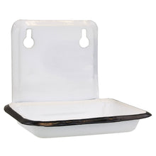 Lade das Bild in den Galerie-Viewer, Seifenhalter Emaille Weiß