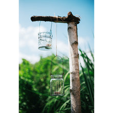 Lade das Bild in den Galerie-Viewer, Windlicht Retro Glas Metall