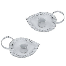 Lade das Bild in den Galerie-Viewer, 2er Set Kerzenhalter Herz Shabby Chic Weiß