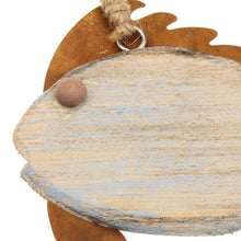 Lade das Bild in den Galerie-Viewer, Holzfisch zum Hängen 4er Set