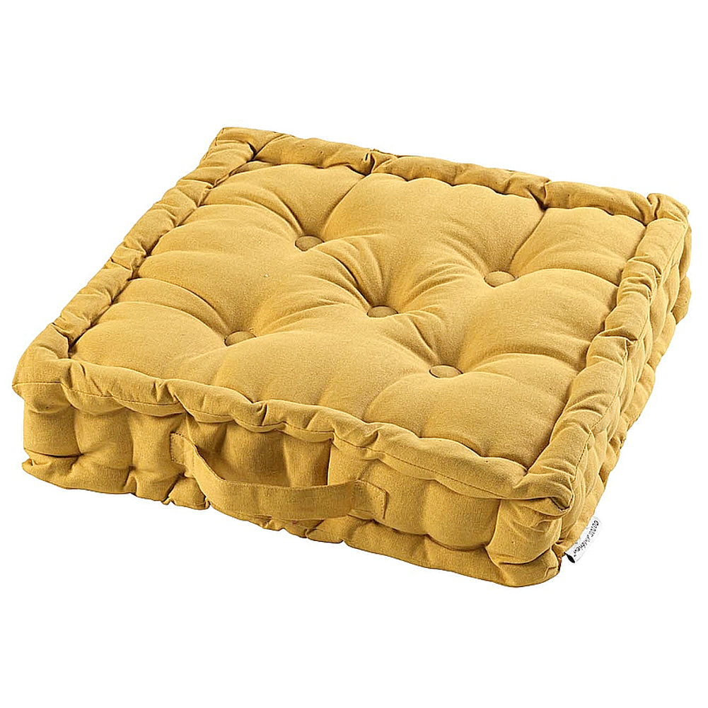 Sitzkissen 45x45cm senfgelb – Macosa Home