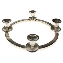 Lade das Bild in den Galerie-Viewer, Kerzenkranz Adventskranz Silber Alu