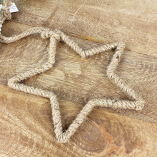Lade das Bild in den Galerie-Viewer, Dekostern zum Hängen mit Jute umwickelt