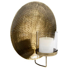 Lade das Bild in den Galerie-Viewer, Wandschmuck Wandkerzenhalter Metall Gold