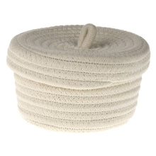 Lade das Bild in den Galerie-Viewer, Aufbewahrungskorb mit Deckel weiß 15 cm