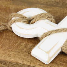 Lade das Bild in den Galerie-Viewer, Dekoanker Holz Cremeweiß