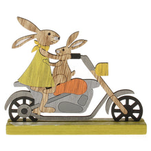 Lade das Bild in den Galerie-Viewer, Hase auf Scooter, 2er SET, Holz