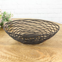Lade das Bild in den Galerie-Viewer, Drahtschale Braun Metall