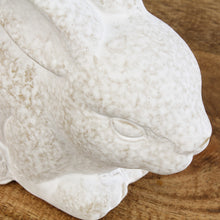 Lade das Bild in den Galerie-Viewer, 2er Set Keramikhase Creme sitzend