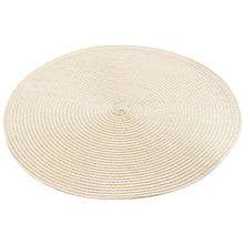 Lade das Bild in den Galerie-Viewer, 4er Platzset rund Beige Kunststoff