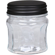 Lade das Bild in den Galerie-Viewer, Aufbewahrungsglasmit Rillen, Deckel schwarz