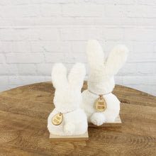 Lade das Bild in den Galerie-Viewer, 2er Set Aufsteller Hase Flauschig Weiß