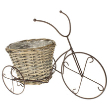Lade das Bild in den Galerie-Viewer, Fahrrad Pflanztopf Braun Metall