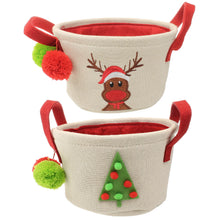 Lade das Bild in den Galerie-Viewer, Weihnachtskorb Rentier oder Tannenbaum Leinen / Filz