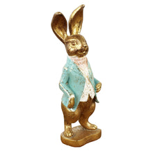 Lade das Bild in den Galerie-Viewer, Hasenkind vintage Gold Türkis
