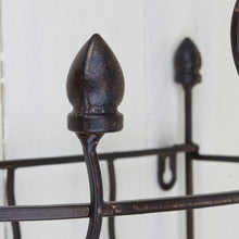 Lade das Bild in den Galerie-Viewer, 2er Set Wandkorb Dunkelrostfarben Halbrund