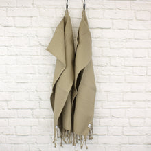 Lade das Bild in den Galerie-Viewer, 2er Set Geschirrtuch Waffelpikee Naturbraun