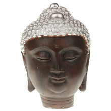Lade das Bild in den Galerie-Viewer, Buddha Kopf braun Silber