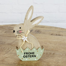Lade das Bild in den Galerie-Viewer, 2er Set Hase im Ei Braun Grün