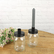 Lade das Bild in den Galerie-Viewer, 2er Set Kerzenhalter Glas Schwarz oder Gold