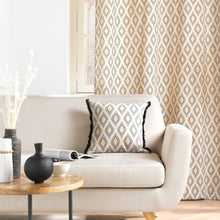 Lade das Bild in den Galerie-Viewer, Kissen Muster Beige Schwarz Gold