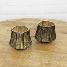 Lade das Bild in den Galerie-Viewer, 2er Set Teelichthalter Drahtlaternen