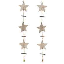 Lade das Bild in den Galerie-Viewer, 2er Set Holzgirlande Sterne