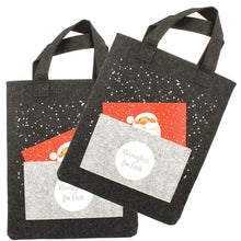 Lade das Bild in den Galerie-Viewer, Filztasche Weihnachten mit Postkarte-grau